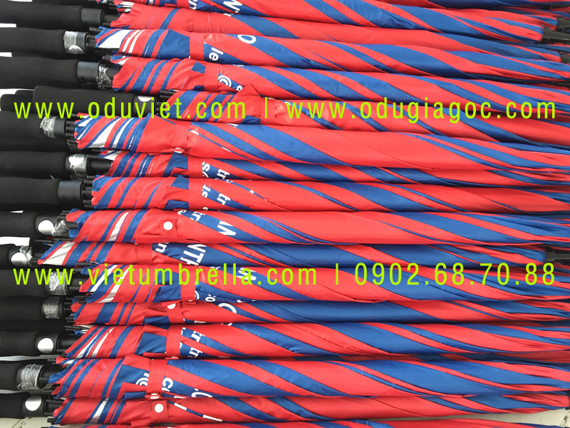 xưởng sản xuất ô dù cầm tay in logo quảng cáo